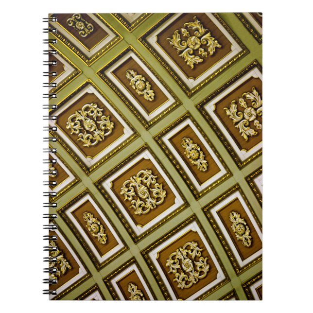 Green and Brown Architecture Print Notebook (Front)