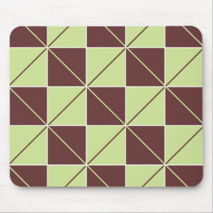 Green and Brown Chequerboard Argyle Mouse Pad