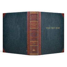 Green and Brown Faux Leather Book Binder