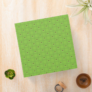 Green and Brown Half Circle Plaid Pattern Binder