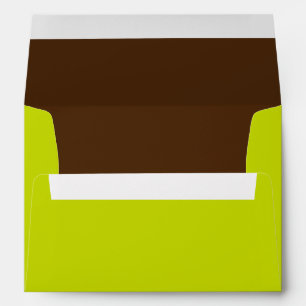 Green and Brown Lined Envelopes