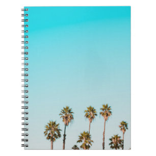 GREEN-AND-BROWN PALM TREES UNDER CLEAR BLUE SKY NOTEBOOK