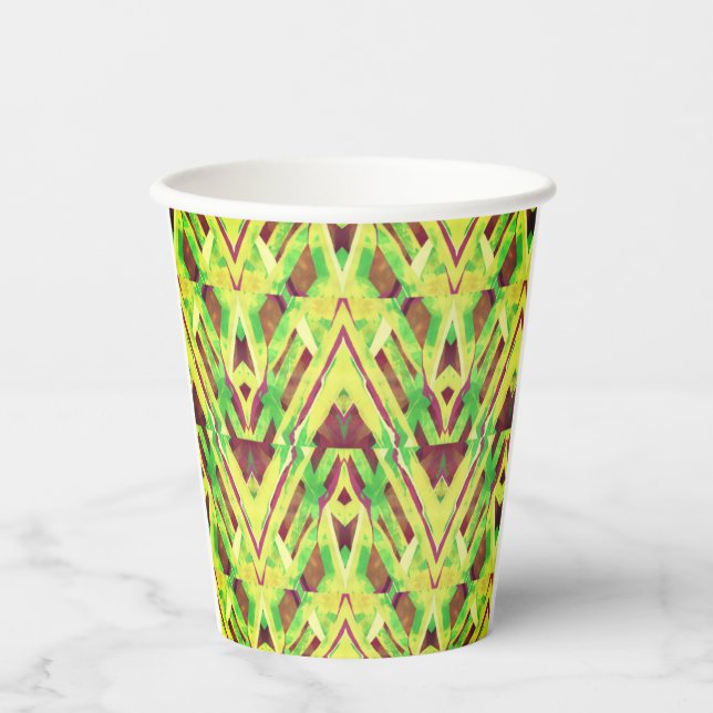 Green and brown paper cups (Front)