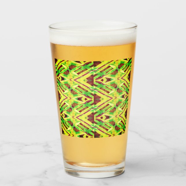 Green and brown pattern glass (Front Filled)