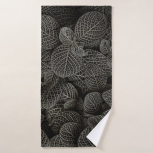 GREEN AND BROWN PINE CONES BATH TOWEL
