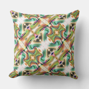 Green and 'brown' rapport that reminiscent bamboo throw pillow