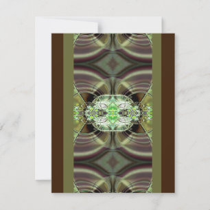 Green and Brown Razzle Dazzle Custom Invitation
