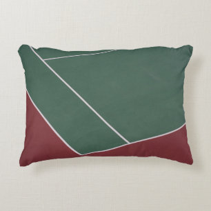 Green and brown sports field illustration accent pillow