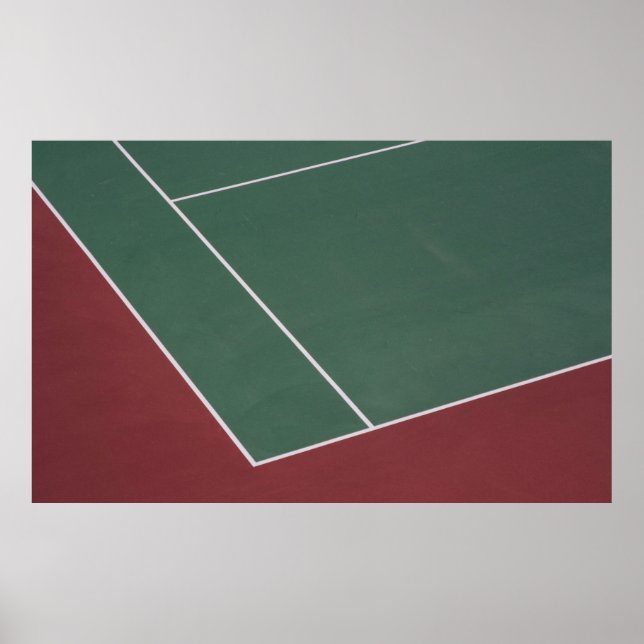 Green and brown sports field illustration poster (Front)