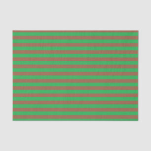 Green and Brown Stripes Tissue Paper