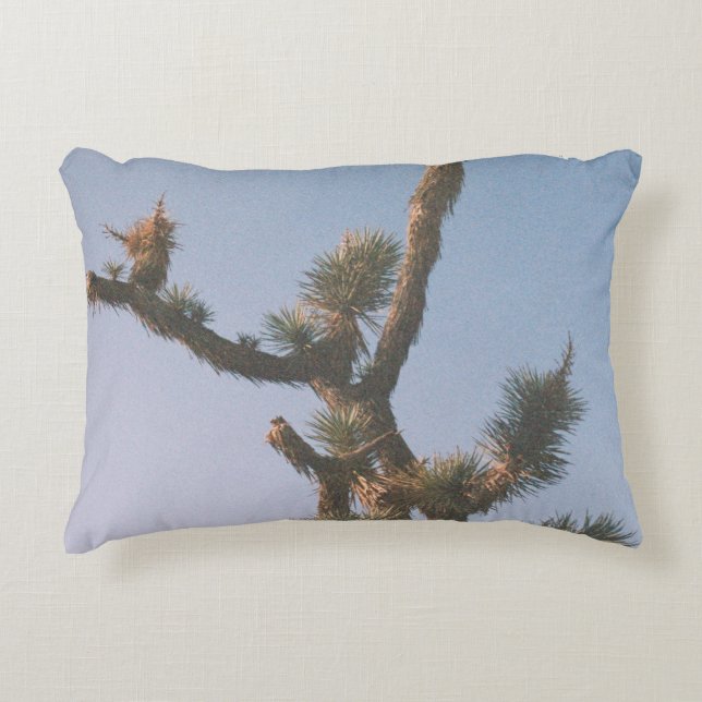 GREEN AND BROWN TREE UNDER BLUE SKY ACCENT PILLOW (Front)