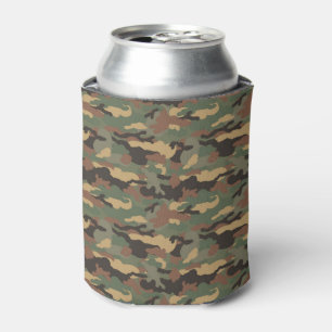 Green and Browns Tree Bark, Sportsmen Can Cooler