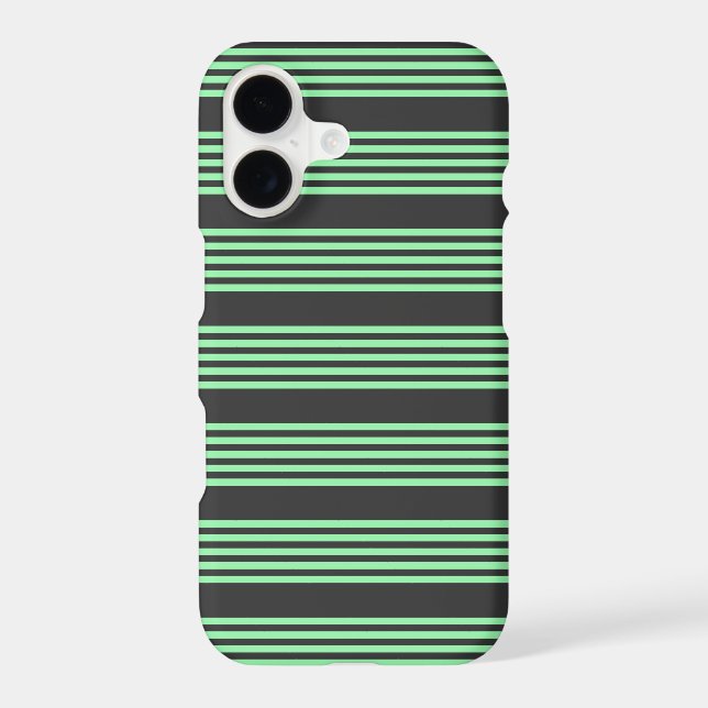 Green and charcoal five stripes pattern (Back)