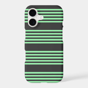 Green and charcoal five stripes pattern