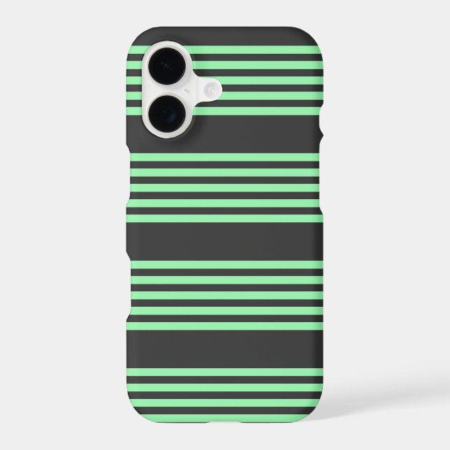 Green and charcoal five stripes pattern (Back)