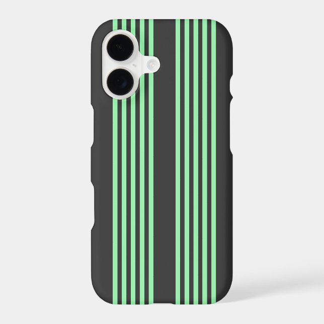 Green and charcoal five stripes pattern (Back)