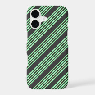 Green and charcoal five stripes pattern