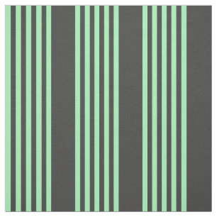 Green and charcoal five stripes pattern fabric