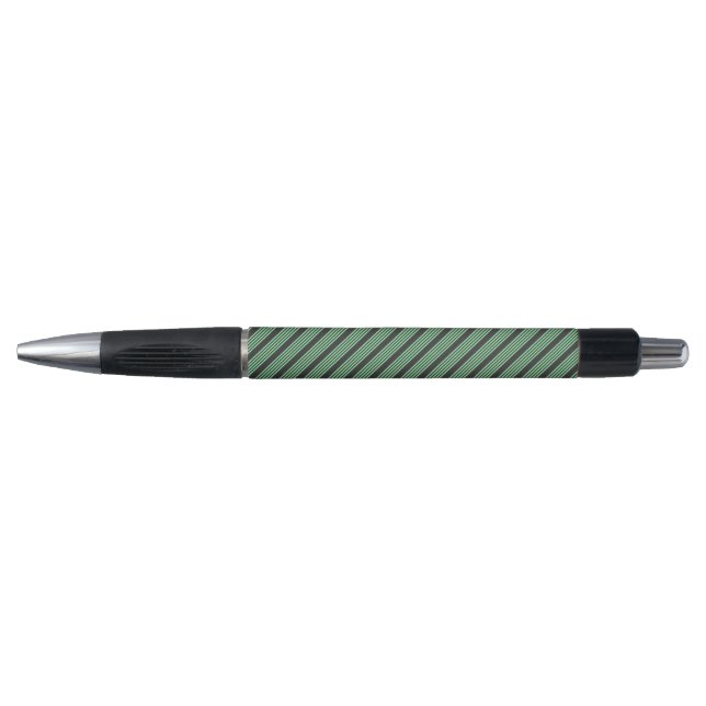 Green and charcoal five stripes pattern pen (Front)