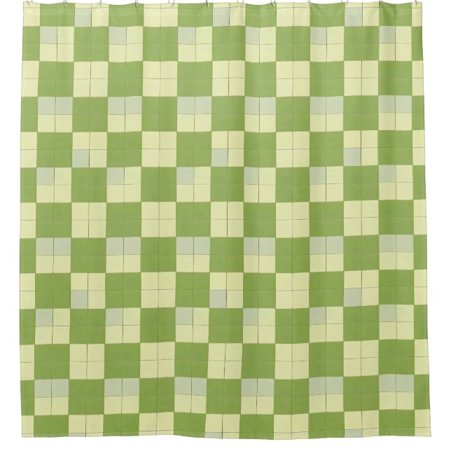 Green and Cream Chequered Tile Pattern (Front)