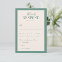 Green and Cream Classic Elegant Wedding