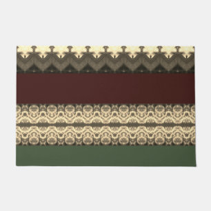 Green And Dark Brown Doormat
