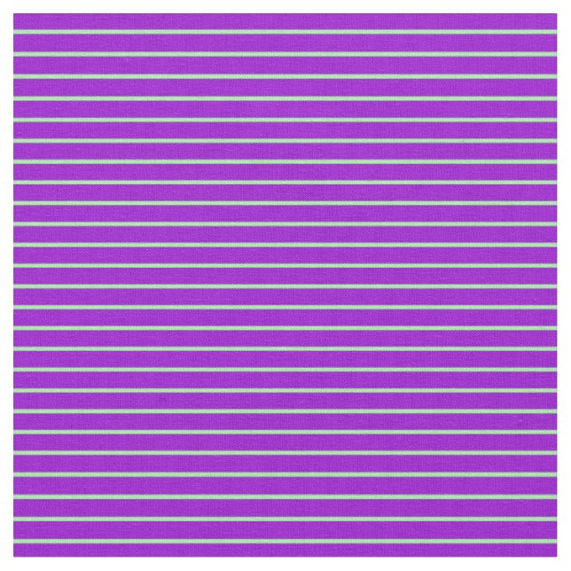 Green and Dark Violet Striped/Lined Pattern Fabric (Close Up)
