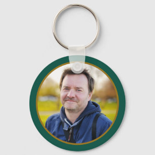 Green And Gold 50 Birthday Party Favours Photo  Keychain