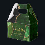 Green and Gold Agate Birthday Thank You Favor Box<br><div class="desc">This elegant and glamourous birthday party thank you favour bag features a green agate marble background with faux gold glitter accents. The text combines handwritten script and modern sans serif fonts for a classy and sophisticated look. This will be perfect for an autumn fall and winter birthday party.</div>