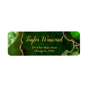 Green and Gold Agate Marble Birthday Party