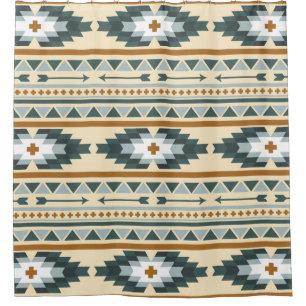 Green and Gold Aztec Tribal Pattern