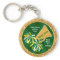 Green and Gold Cheerleader Keychains Personalized