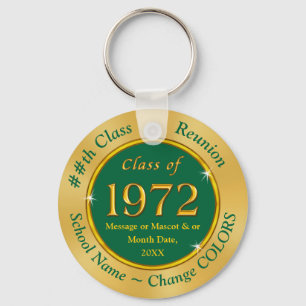 Green and Gold, Class of 1972, Party Favours Keychain