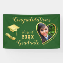 Green and Gold Class of 2025 Graduation Photo