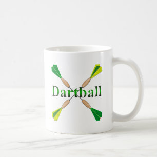 Green and Gold Dartball Darts Coffee Mug