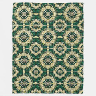 Green and Gold Elegant Cozy Home Décor 💚✨ Fleece Blanket