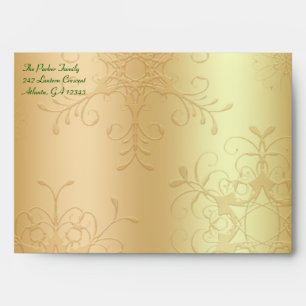 Green and Gold Envelope for 5"x7" Sizes