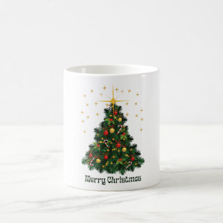 Green and Gold Festive Christmas Tree Mug