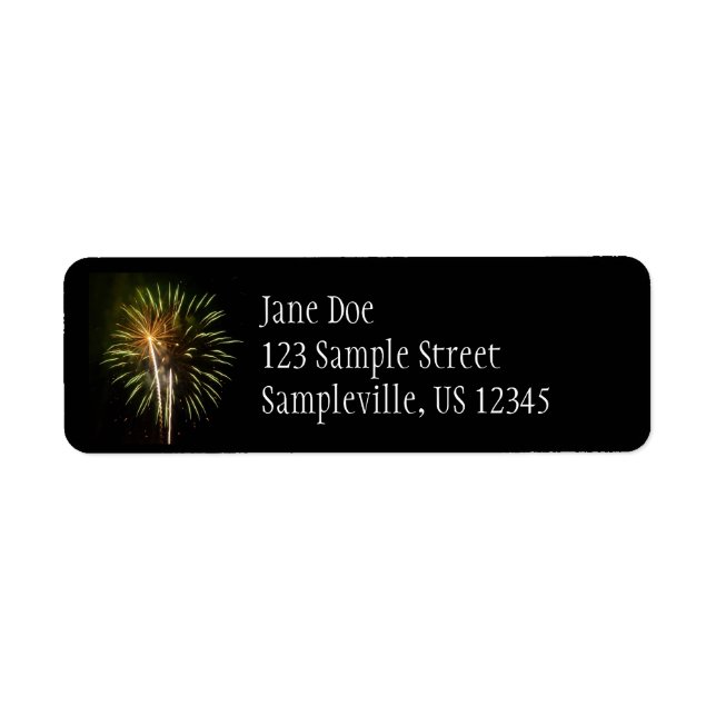 Green and Gold Fireworks Holiday Celebration (Front)