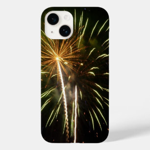 Green and Gold Fireworks Holiday Celebration Case-Mate iPhone 14 Case