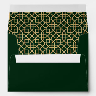 Green and Gold Islamic Pattern Envelope