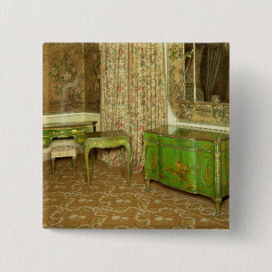 Green and gold lacquer furniture in the state 2 inch square button