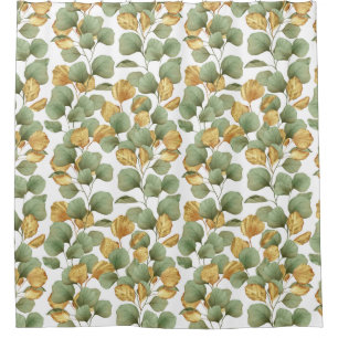 Green and gold leaves.  Pattern