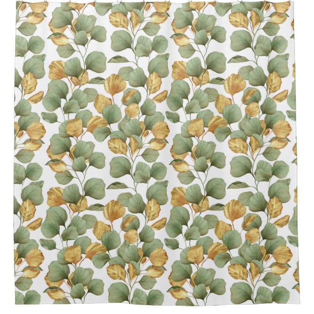 Green and gold leaves.  Pattern (Front)