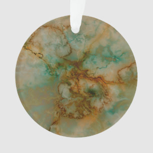 Green and Gold Marble Ornament