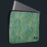Green and gold palm leaves pattern laptop sleeve<br><div class="desc">This muted green and gold palm leaf,  a seamless pattern,  is an elegant and stylish way to wrap your gifts for any occasion.</div>