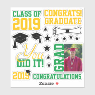 Green and Gold Photo Graduation