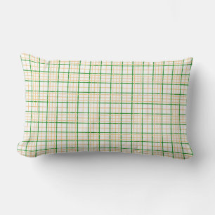 Green and Gold Plaid Pillow