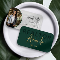 Green and Gold Realtor Broker Real Estate Agent