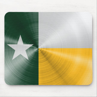 Green and Gold Texas Flag Radial Brushed Mouse Pad
